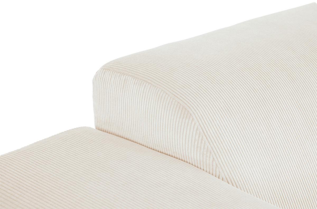 Ecksofa Erno Beige S: 262 Cm - Beige/Schwarz, Design, Textil (262/183cm) - MID.YOU