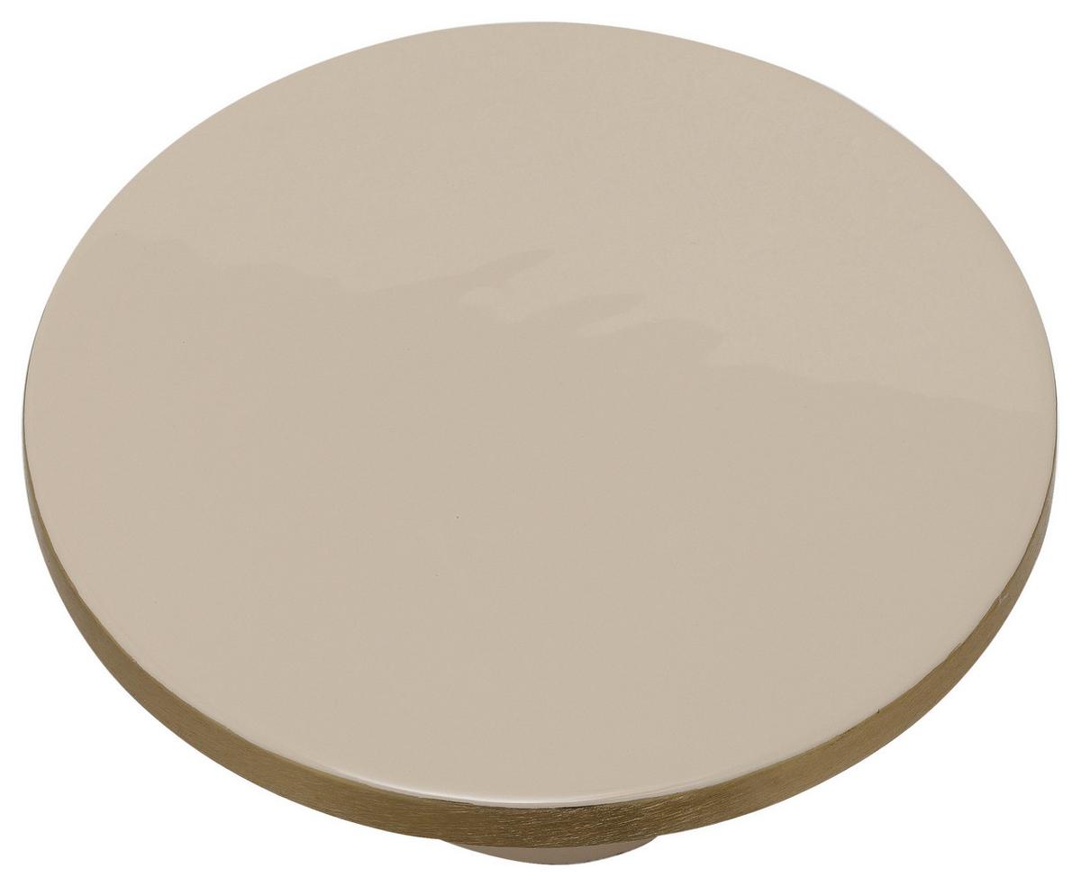 Tortenplatte Art Deco Goldfarben, Beige , 21x14 cm - Beige/Goldfarben, Trend, Metall (21/14cm) - Kayoom