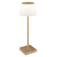 Akku-Tischleuchte 58434K - Braun, Natur, Kunststoff/Metall (13/38cm) - Globo