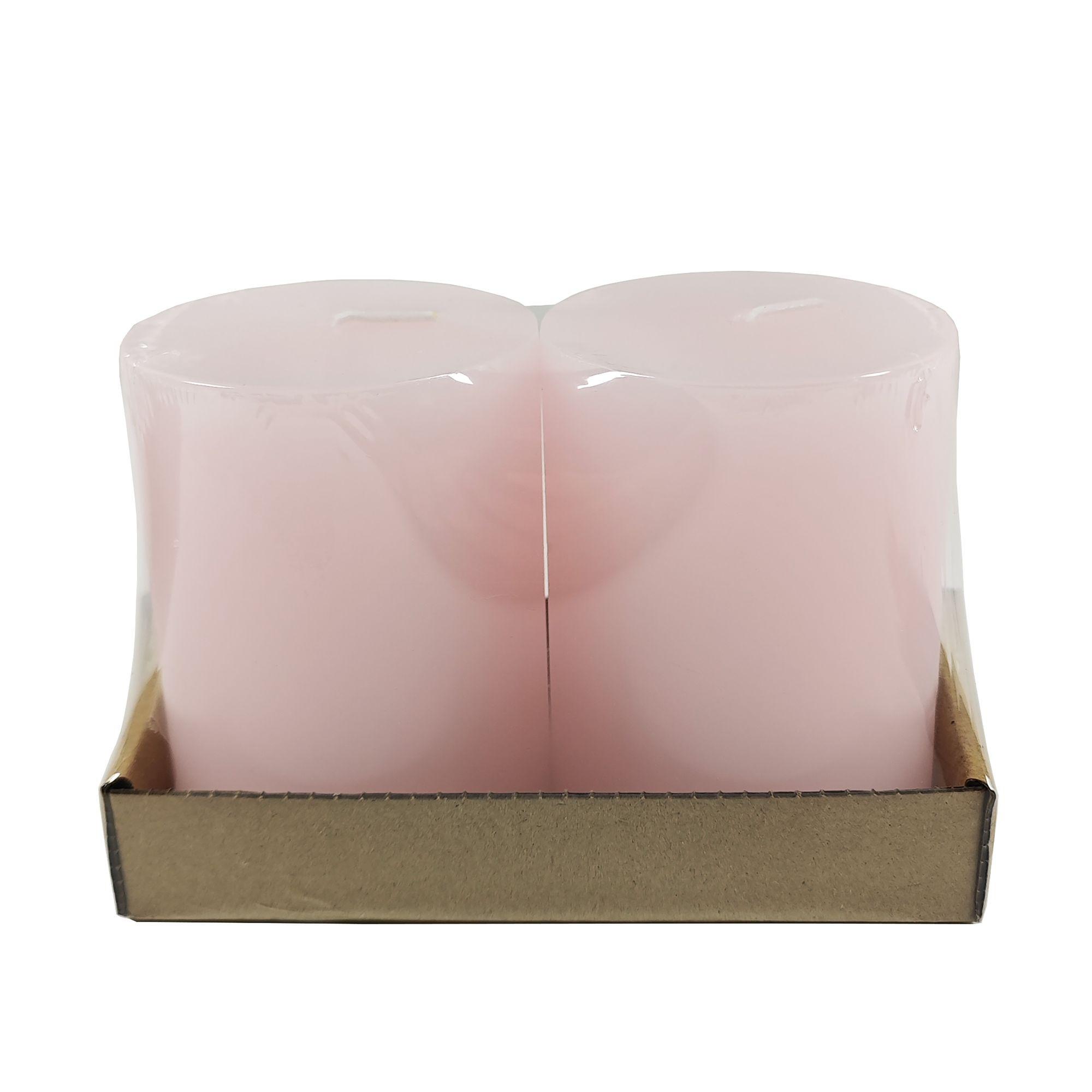 Stumpenkerze Sophie - Rosa, KONVENTIONELL, Naturmaterialien (6,8/9cm) - Ondega