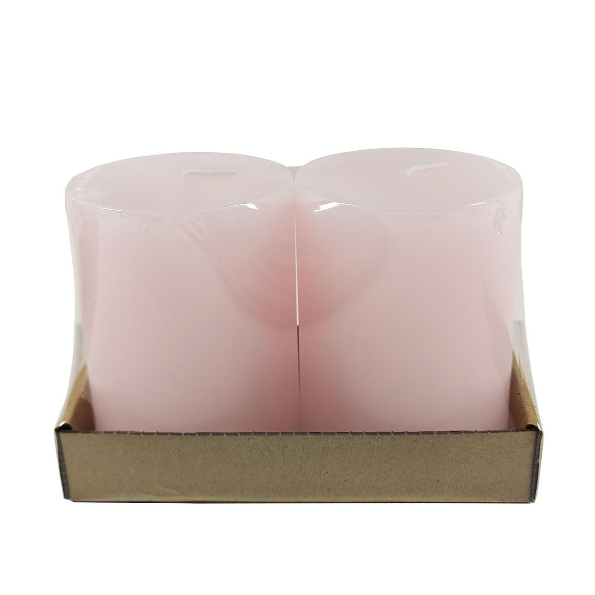 Stumpenkerze Sophie - Rosa, KONVENTIONELL, Naturmaterialien (6,8/9cm) - Ondega