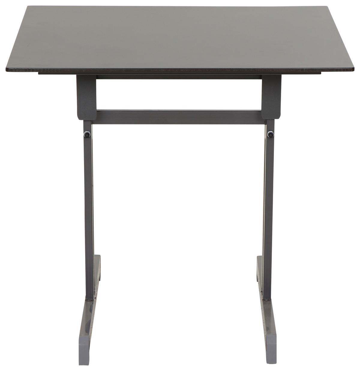 Gartentisch Klappbar Stahl L: 80cm - Anthrazit, MODERN, Holzwerkstoff/Metall (80/80/71cm) - Gardenson