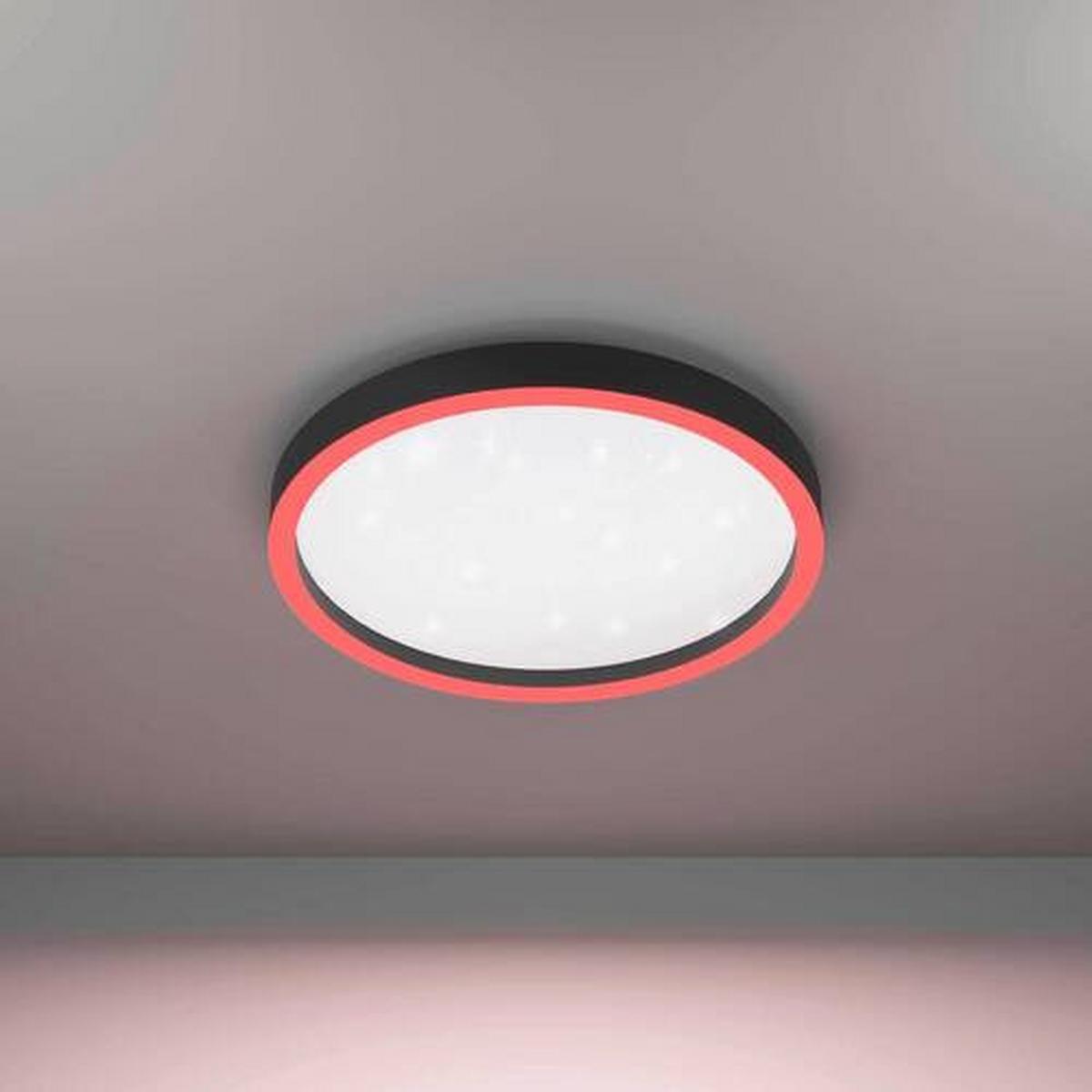 Led-deckenleuchte Montemorelos Z Ø 42 Cm Farbwechsler - Weiß, Design, Kunststoff/Metall (42/7cm) - Eglo