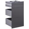 Schubladeneinsatz Unit Anthrazit B: 45,3 cm 4 Fächer - Anthrazit, MODERN, Holzwerkstoff (45,3/83/47cm) - Ondega