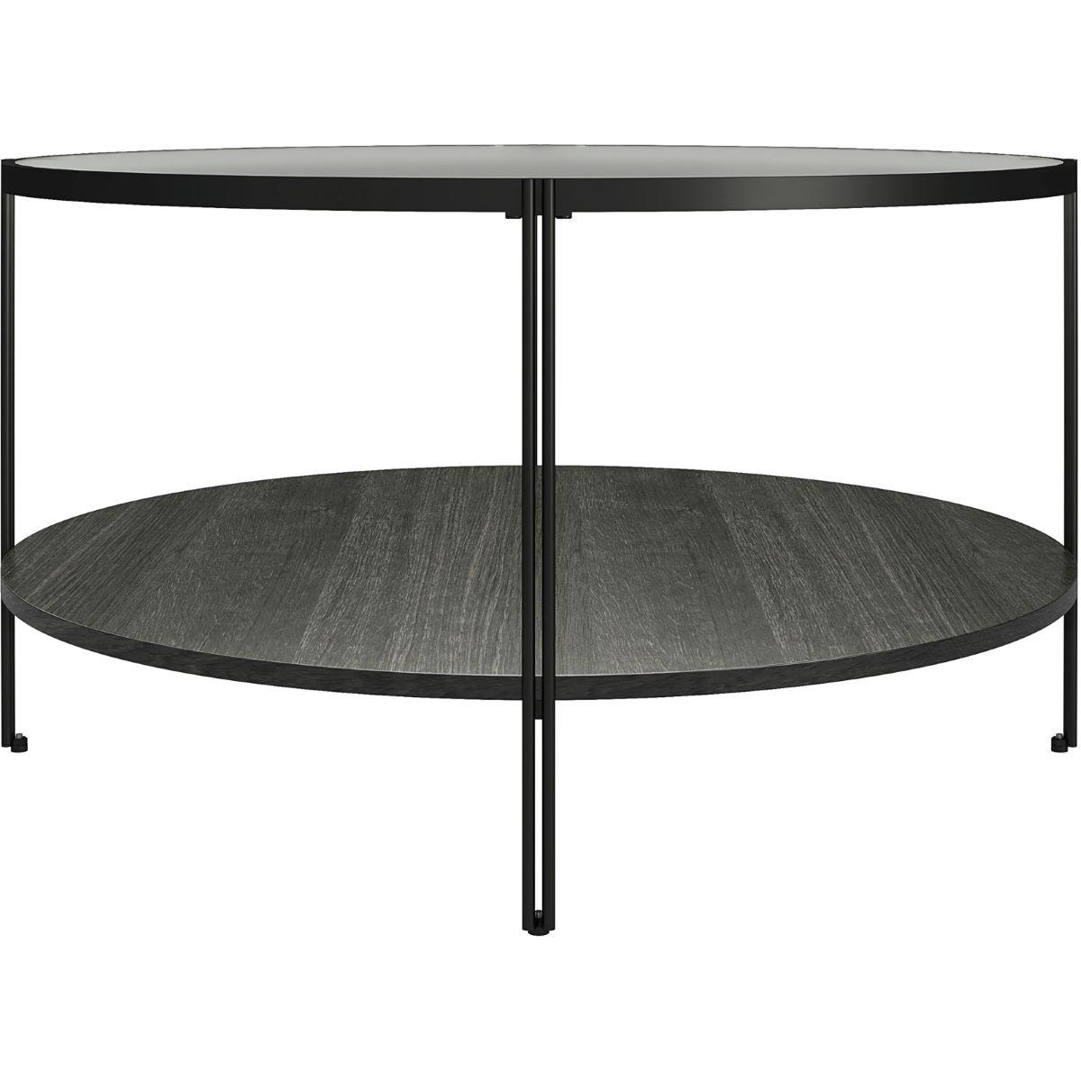 Couchtisch Emerald Mit Ablagefach Schwarz - Schwarz, Design, Holzwerkstoff/Metall (79/79/44cm) - MID.YOU