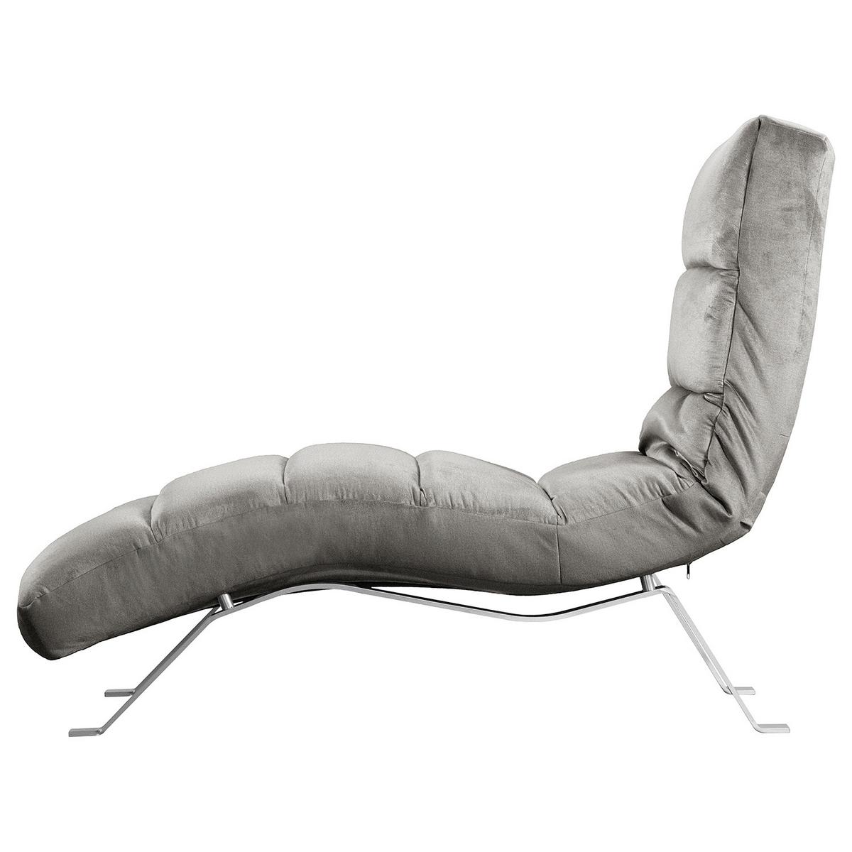 Relaxliege Swing Silver Dunkelgrau B: 65 Cm - Dunkelgrau/Silberfarben, Design, Textil (65/65-95/171cm) - Livetastic