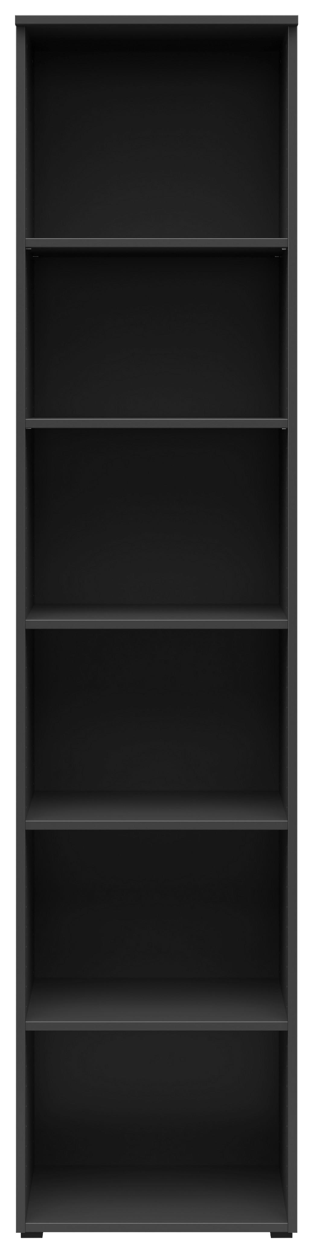 Regál Cabinet š: 45 cm - barvy grafitu/antracitová, Moderní, kompozitní dřevo/plast (45/195/40cm)