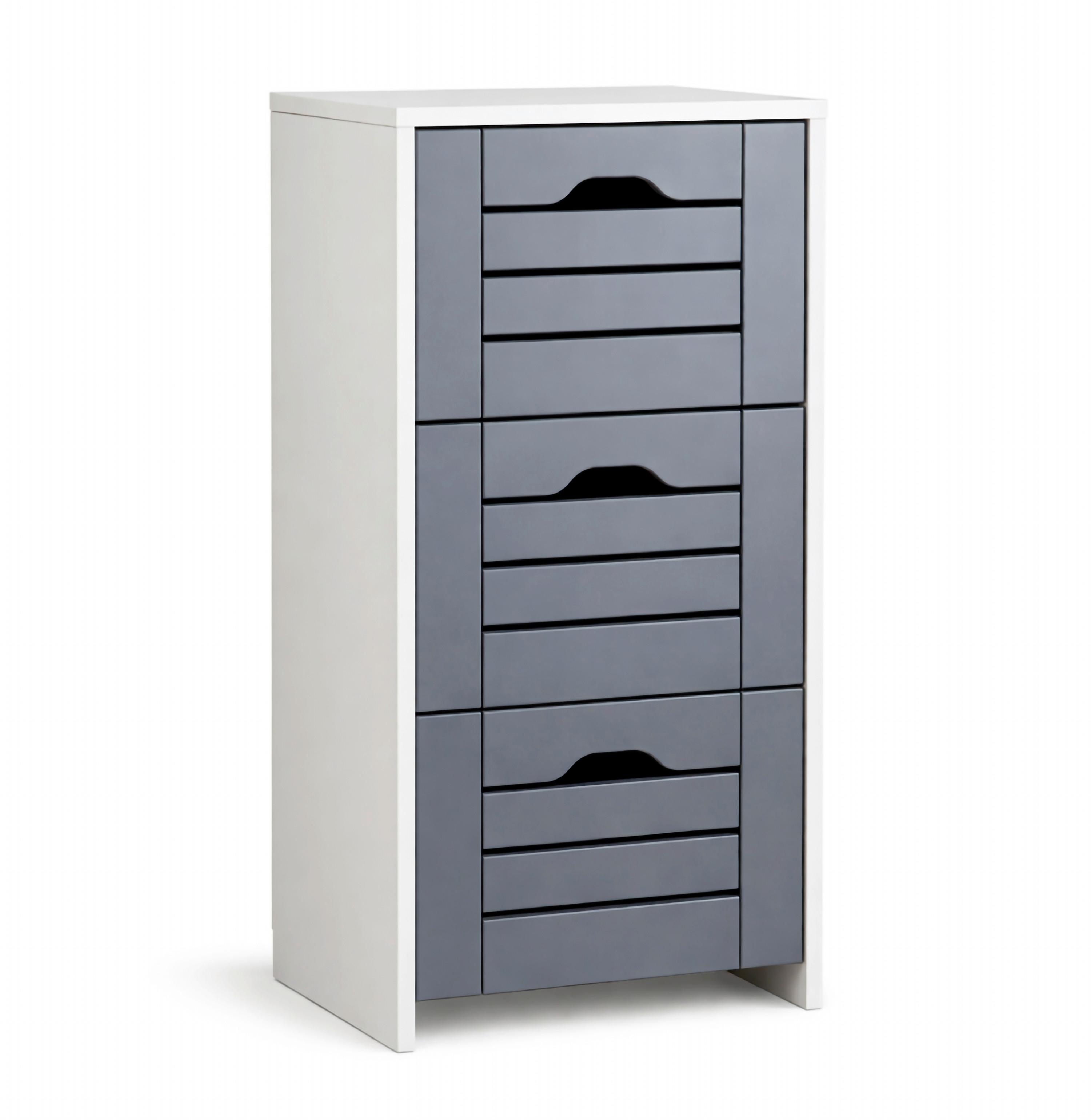 MIDISCHRANK Flonali Weiß/Anthrazit B: 38cm - Anthrazit/Weiß, Trend, Holzwerkstoff (38/76/28cm) - MID.YOU