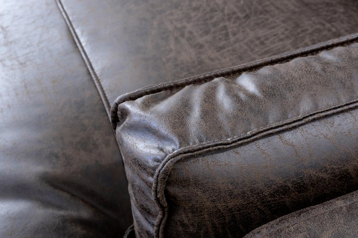 Ecksofa Packo - Dunkelbraun/Schwarz, Design, Textil (160/295cm) - Livetastic