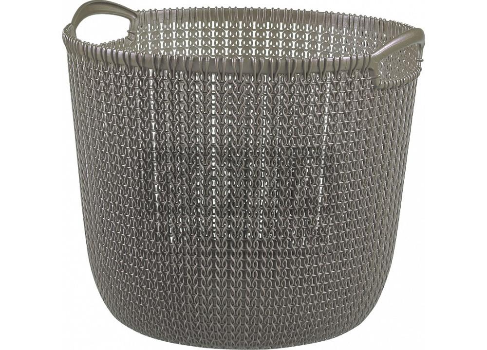 Prádelní Koš Knit 30l, Hnedá - hnědá, Moderní, plast (30l)