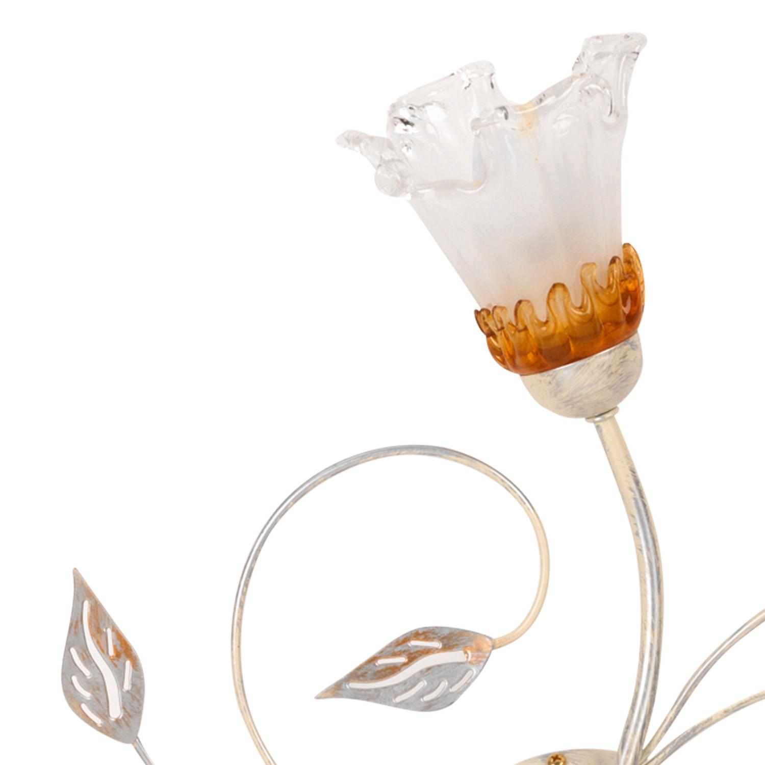 Deckenleuchte 4998/pl3 - Weiß, KONVENTIONELL, Glas/Metall (55/18cm)