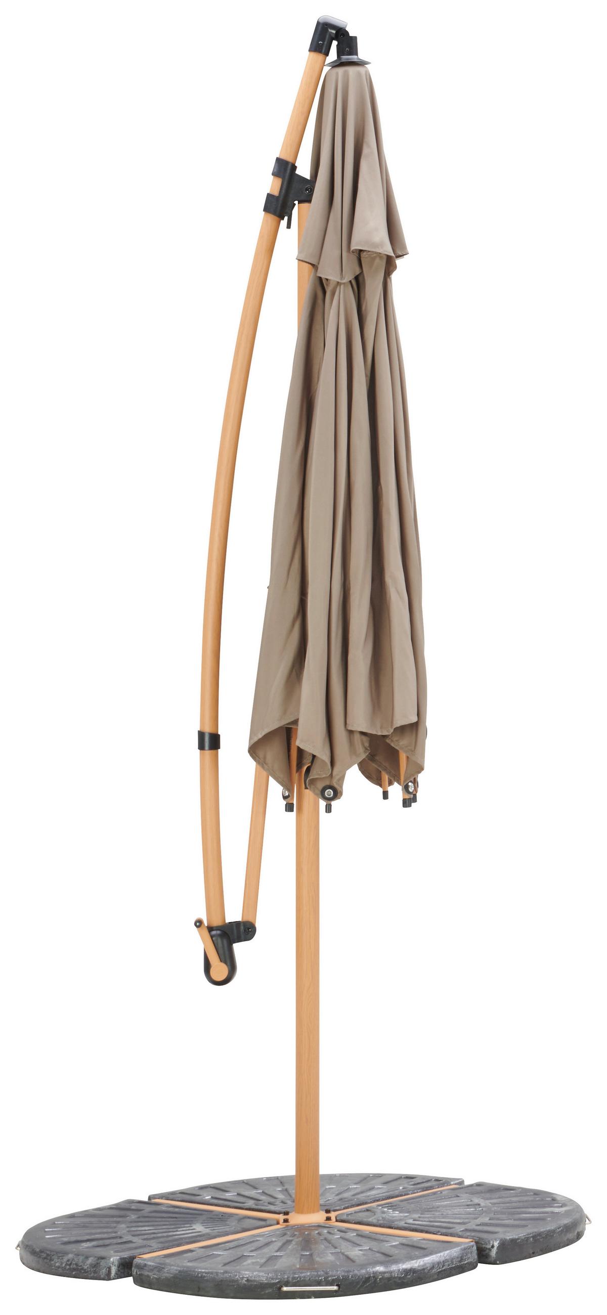 Ampelschirm Exellent Bxhxt: 300x300x248 Cm Taupe - Taupe, MODERN, Textil/Metall (300/300/248cm) - Beldano