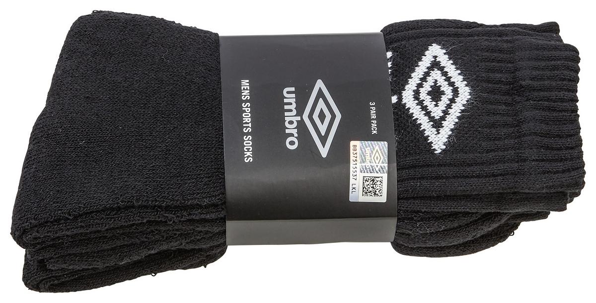 Socken Umbro Set 4 Versch. Farben Gr. 39-46 - Schwarz/Weiß, Textil (39-46null)