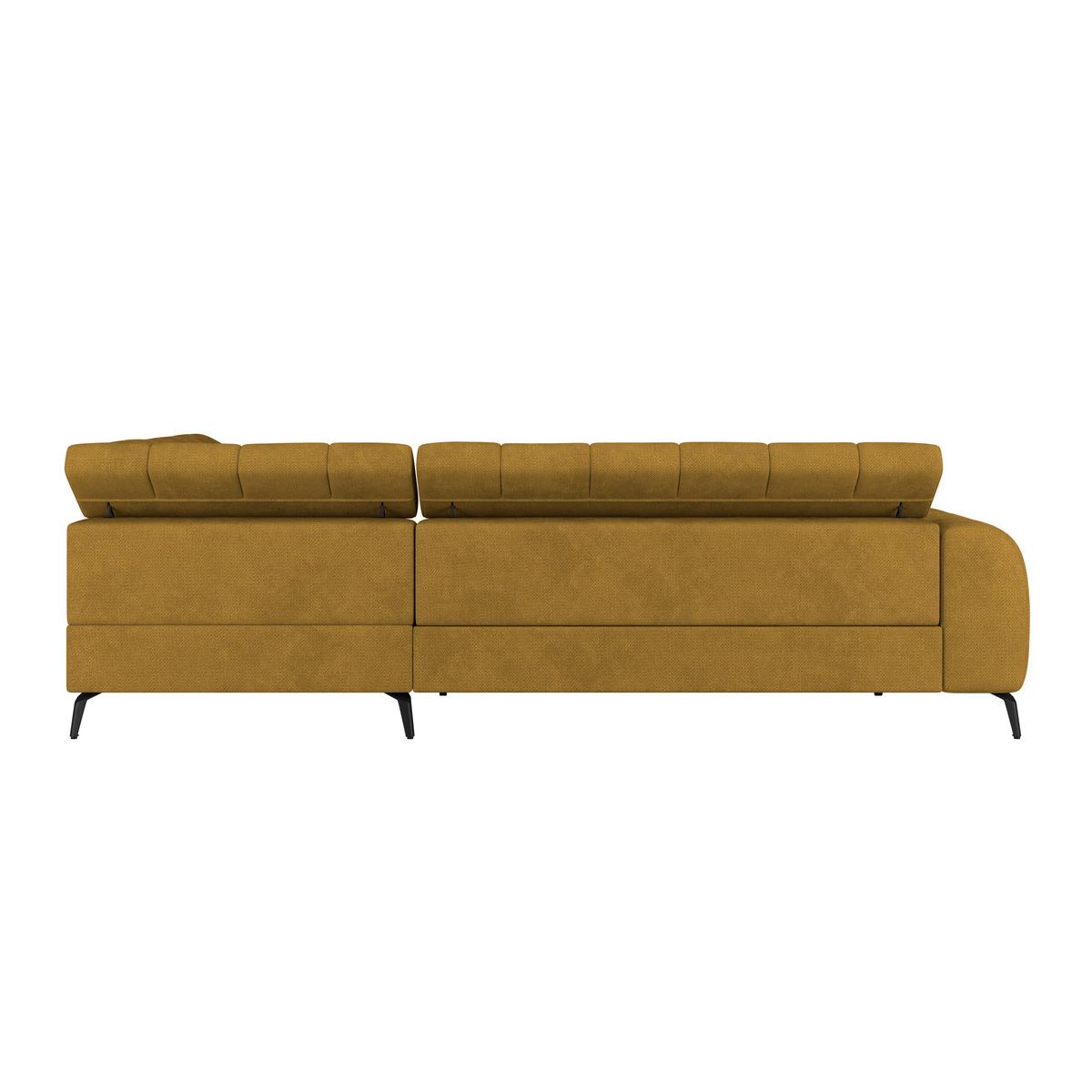 Ecksofa Volf Rechts New Terracotta, S: 261x203 cm - Terracotta/Schwarz, Trend, Kunststoff/Textil (261/203cm)