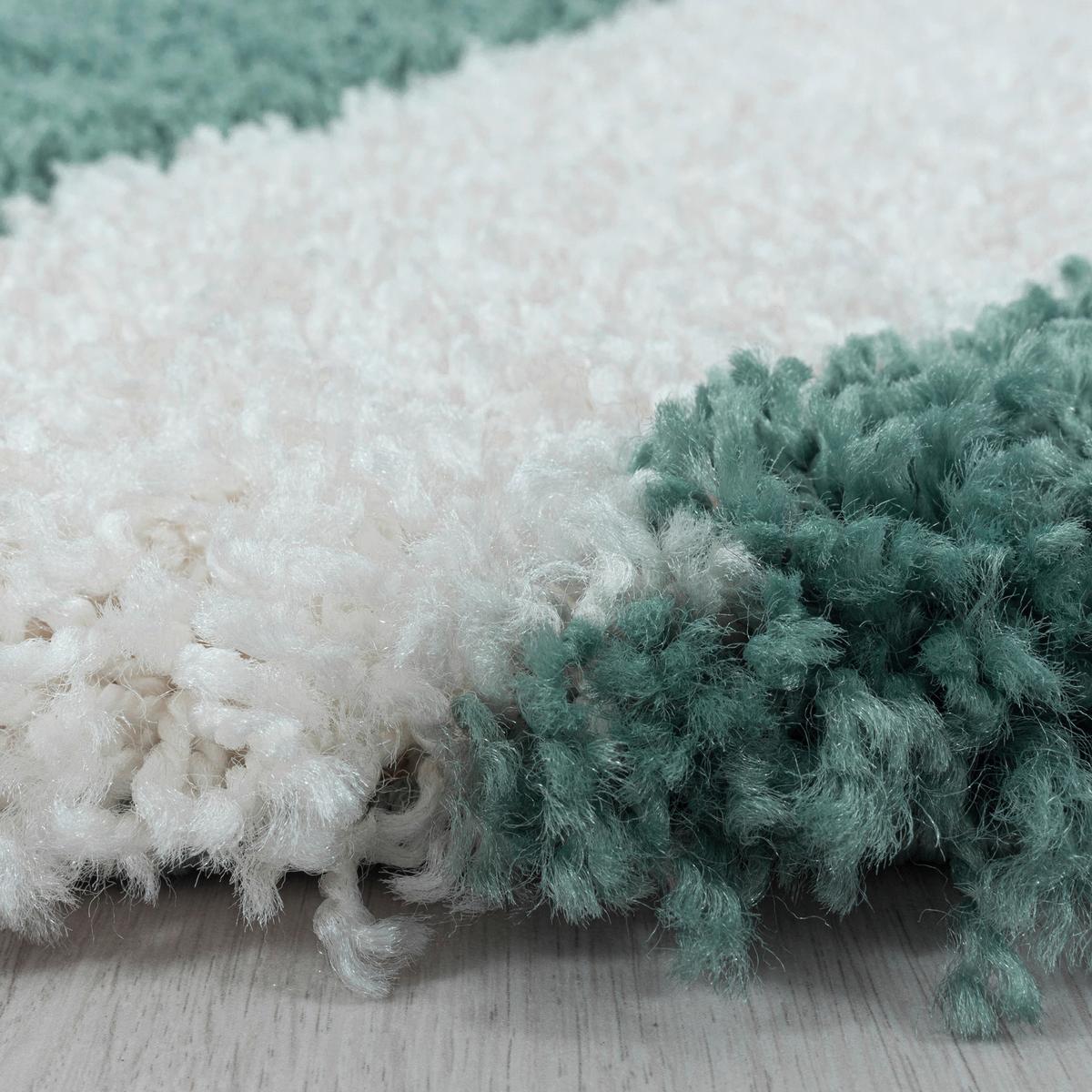 Hochflor Teppich Blau Naturfaser Tango 280x370 cm - Blau, Design, Textil (280/370cm)