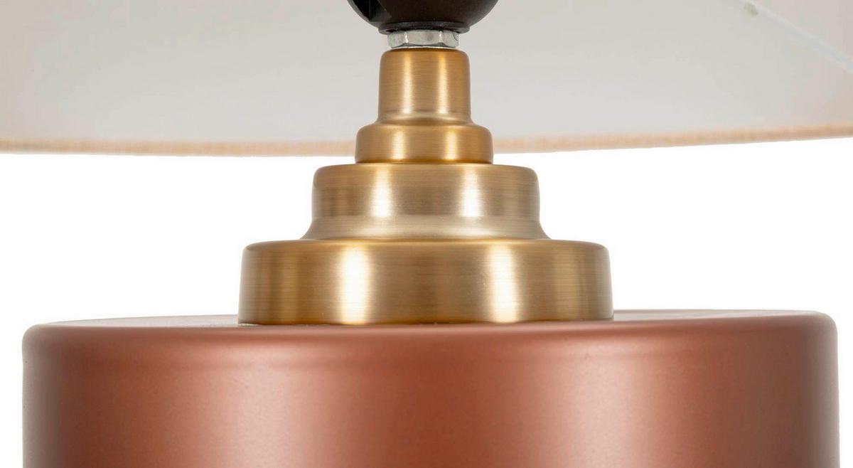 Tischleuchte Rosenthal B Braun, Goldfarben B: 36,5 cm - Goldfarben/Braun, Basics, Glas/Textil (36.5/56.5/36.5cm)