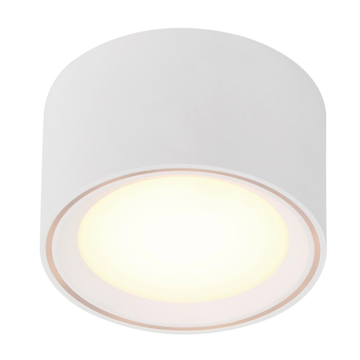 Aufbauleuchte Fallon Weiß D: 10 cm - Weiß, Basics, Metall (10/6cm) - Nordlux