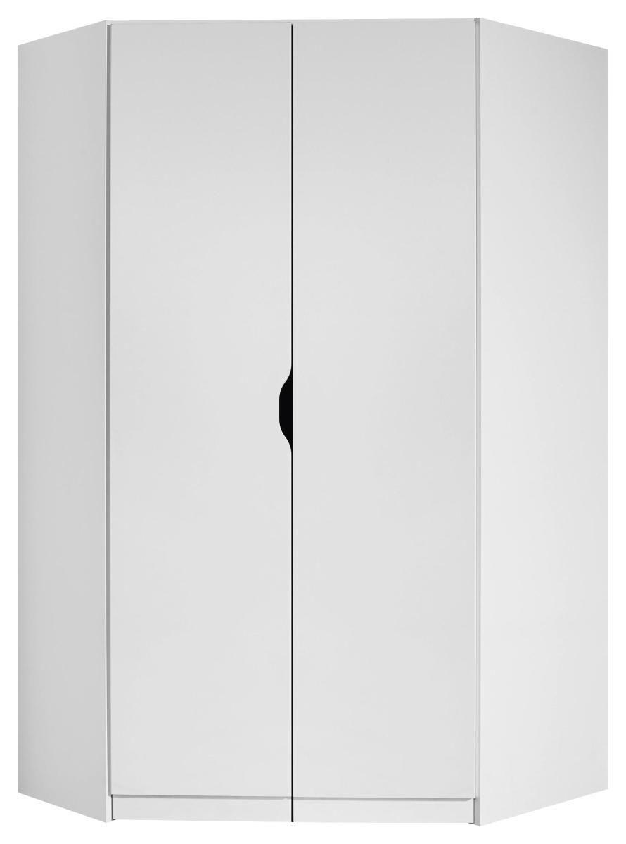 Eckschrank Grifflos 117cm Freising, Weiß - Weiß, MODERN, Holzwerkstoff (117/197/104cm) - Rauch Möbel