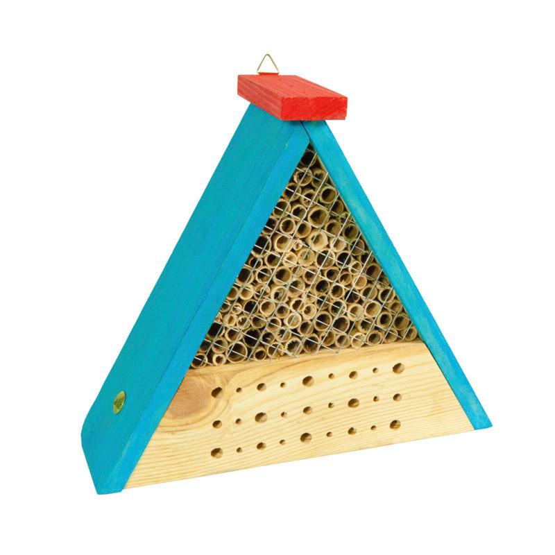 INSEKTENHOTEL INSEKTENHOTEL-BAUSATZ BEE - Blau/Gelb, Basics, Holz (26,5/23/9,5cm) - Windhager