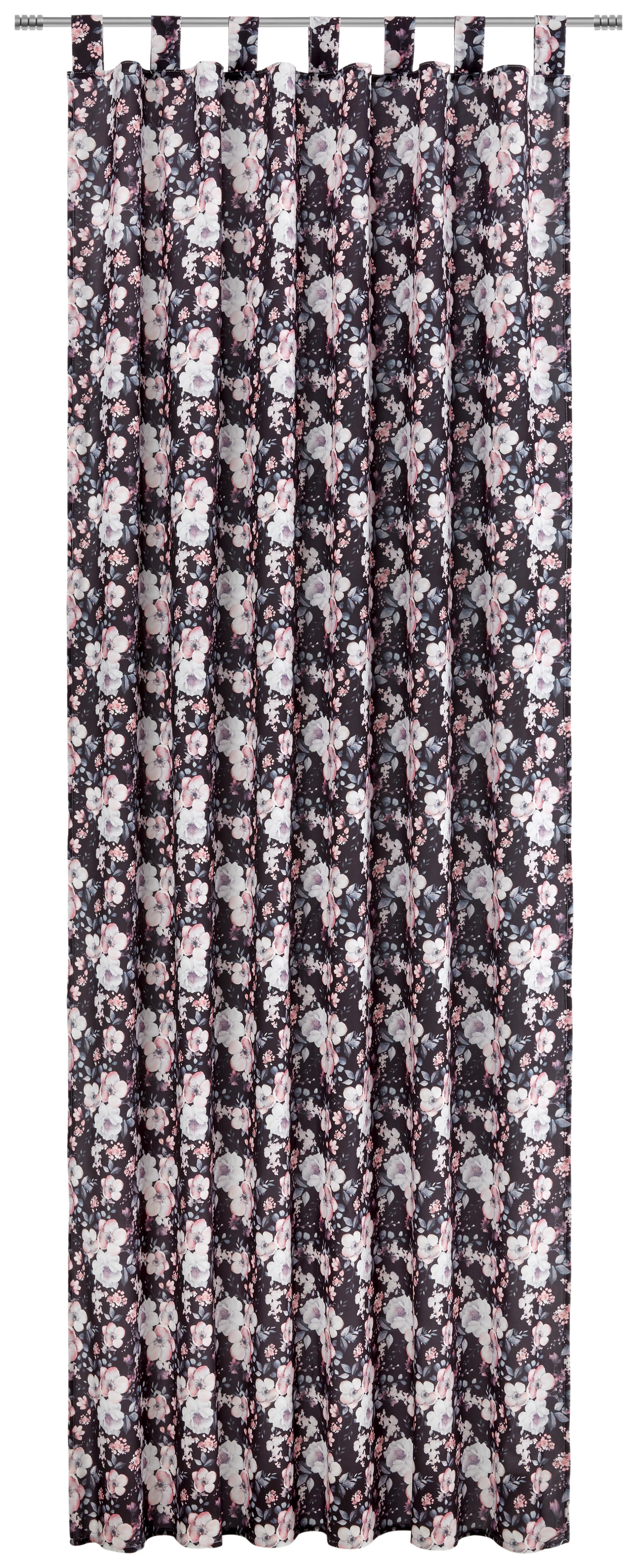 Kombivorhang Rosi - Schwarz, ROMANTIK / LANDHAUS, Textil (140/255cm) - James Wood