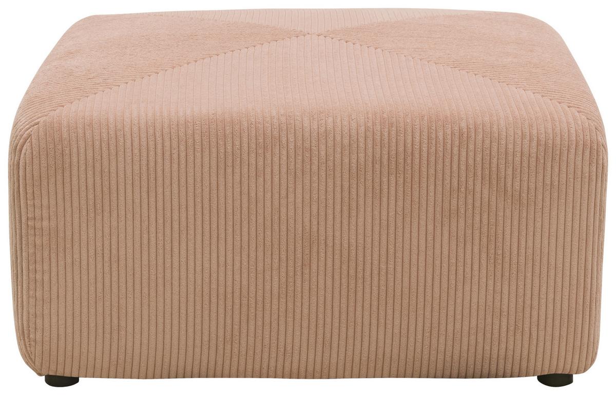 Hocker Rosa, Roségold B: 85 cm - Roségold/Schwarz, Design, Textil (85/42/85cm) - MID.YOU