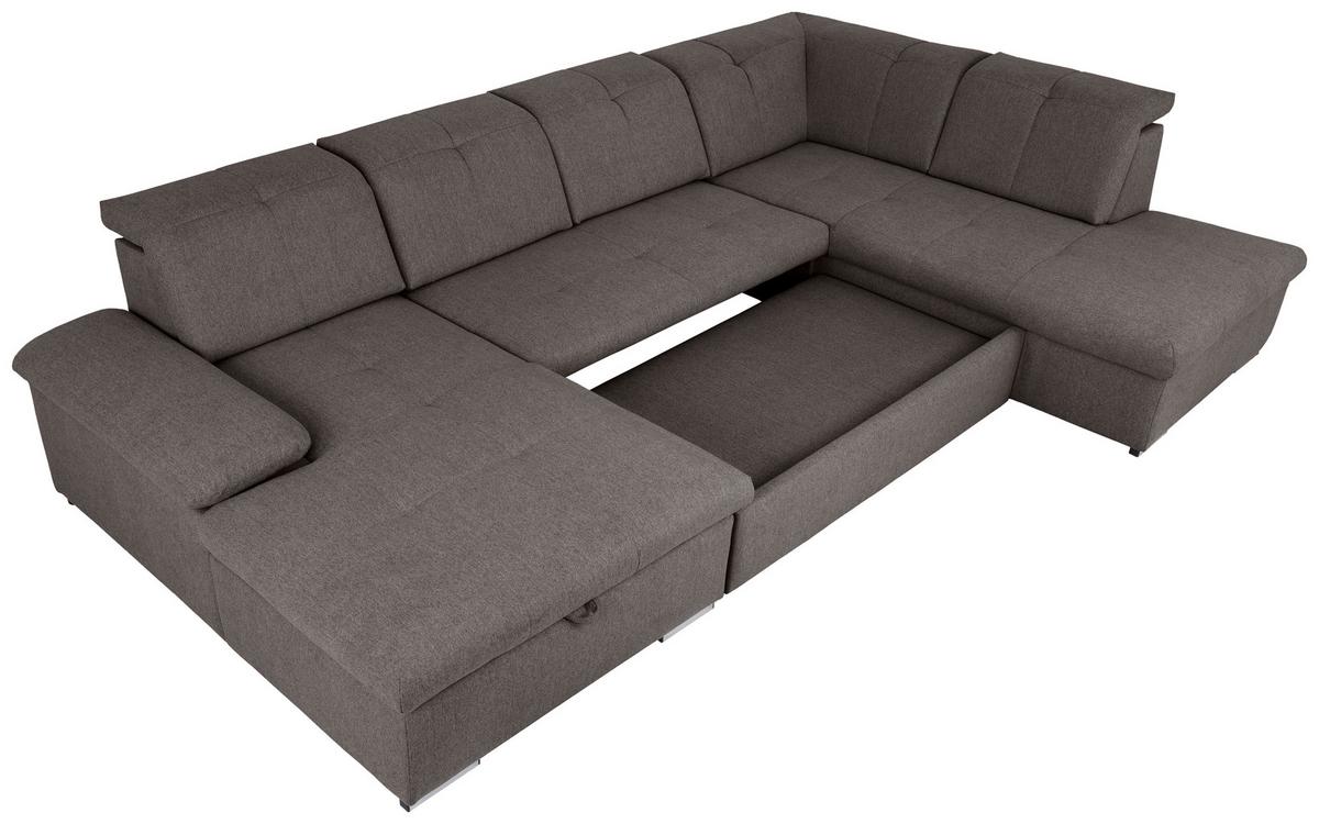 Wohnlandschaft Ramzes Grau U: 173x328x215 cm - Grau, Design, Textil (173/328/215cm) - MID.YOU