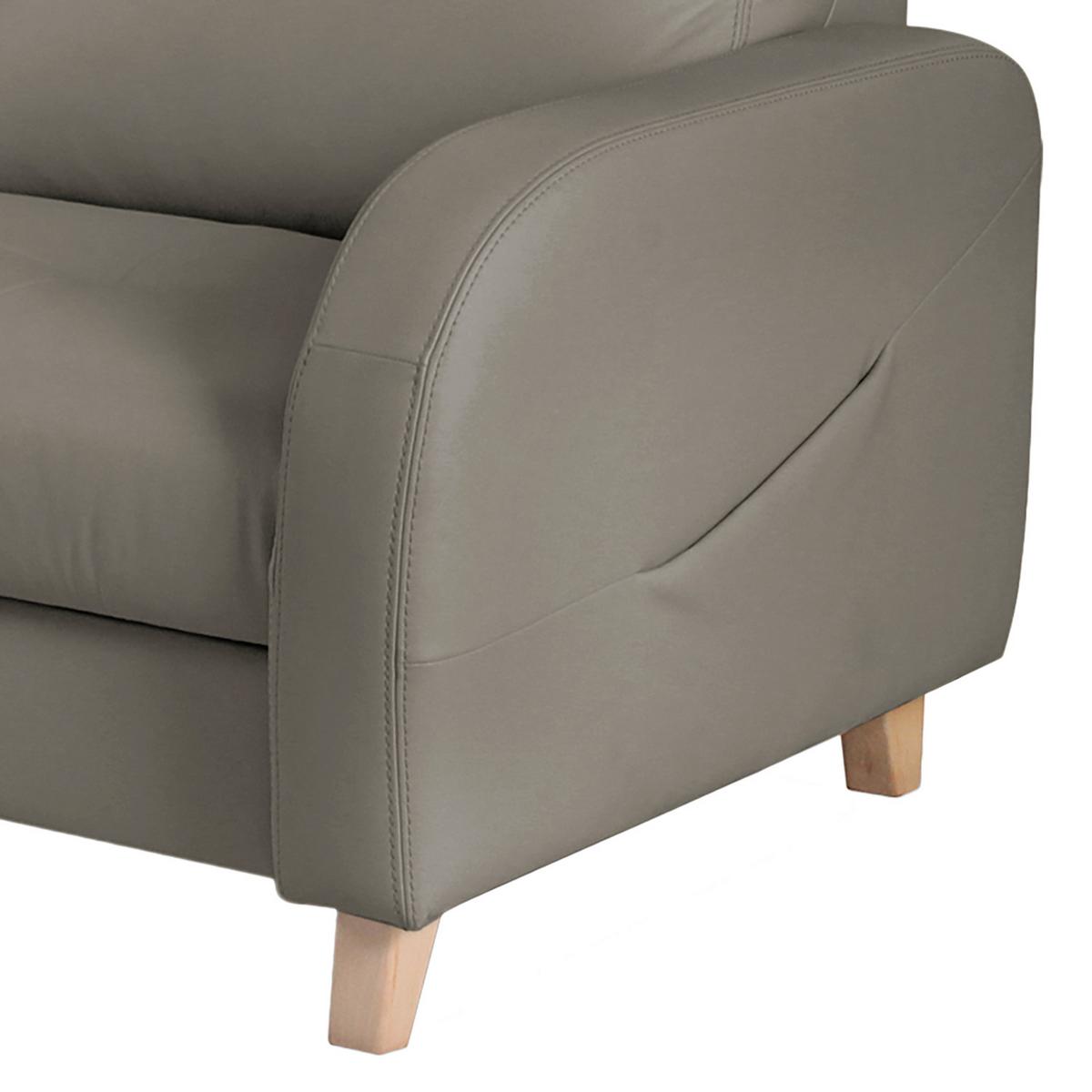 Ecksofa Compact Schlammfarben B: 168x227 Cm - Schlammfarben/Buchefarben, Design, Leder/Textil (168/227cm) - Livetastic