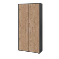 AKTENSCHRANK OFFICE EDITION - Eichefarben/Anthrazit, MODERN, Holzwerkstoff (84,4/185,6/33cm) - MID.YOU