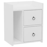 Nachtkästchen Weiß H: 60 cm Venus - Weiß, Design, Holzwerkstoff (50/60/35cm) - MID.YOU