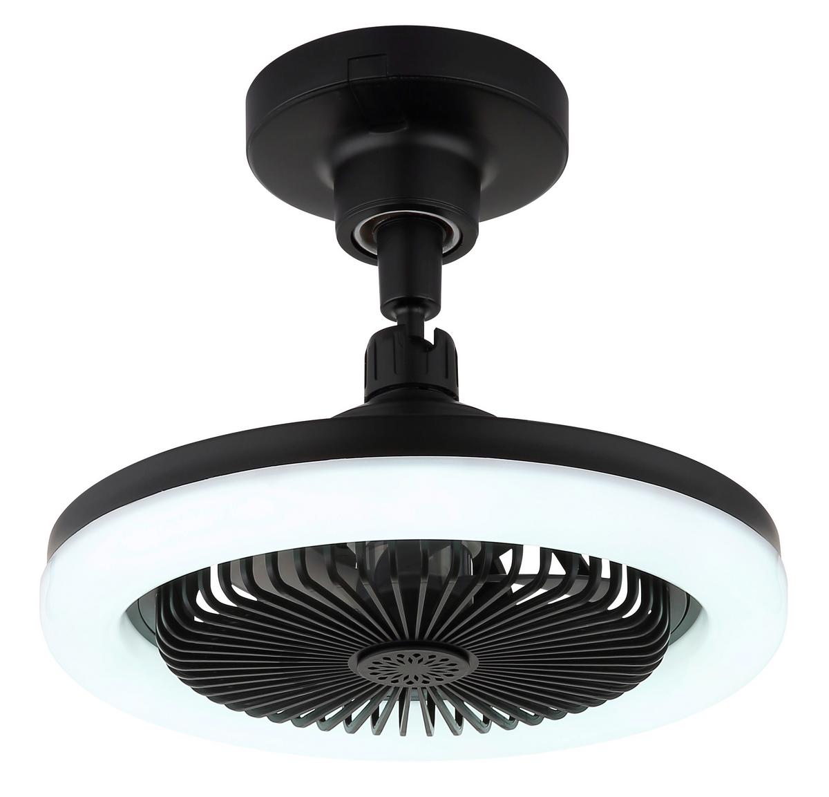 Deckenventilator Memory-Funktion - Schwarz/Weiß, Design, Kunststoff (25,8/21,7cm) - Globo