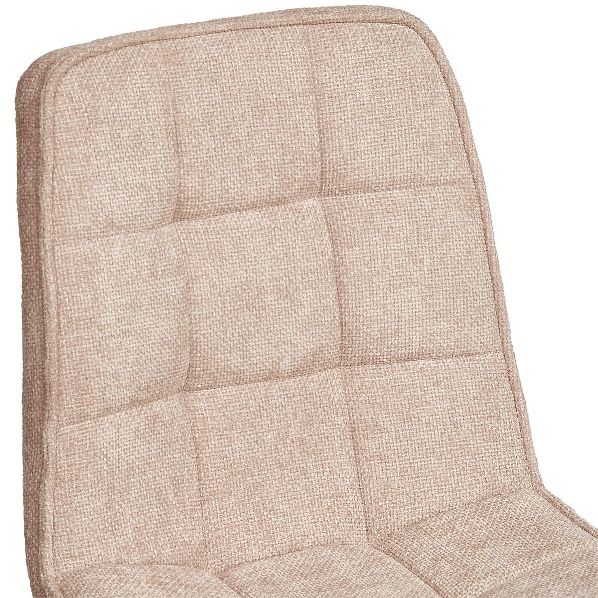 Vierfußstuhl Nevio Leinenoptik Beige, B: 45 cm - Beige/Schwarz, KONVENTIONELL, Holz/Textil (45/89/58cm) - MID.YOU