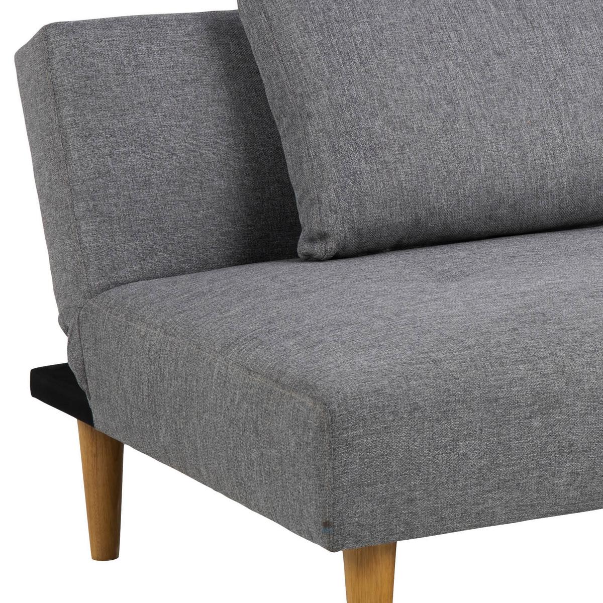 2-sitzer-sofa Mit Schlaffunktion Lukas B: 180 Cm - Eichefarben/Grau, Design, Holz/Textil (180/74/86cm) - MID.YOU