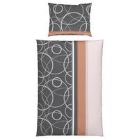 Bettwäsche 140x200 cm Liv Mikrofaser Grau/Rosa - Rosa/Grau, MODERN, Textil - Luca Bessoni