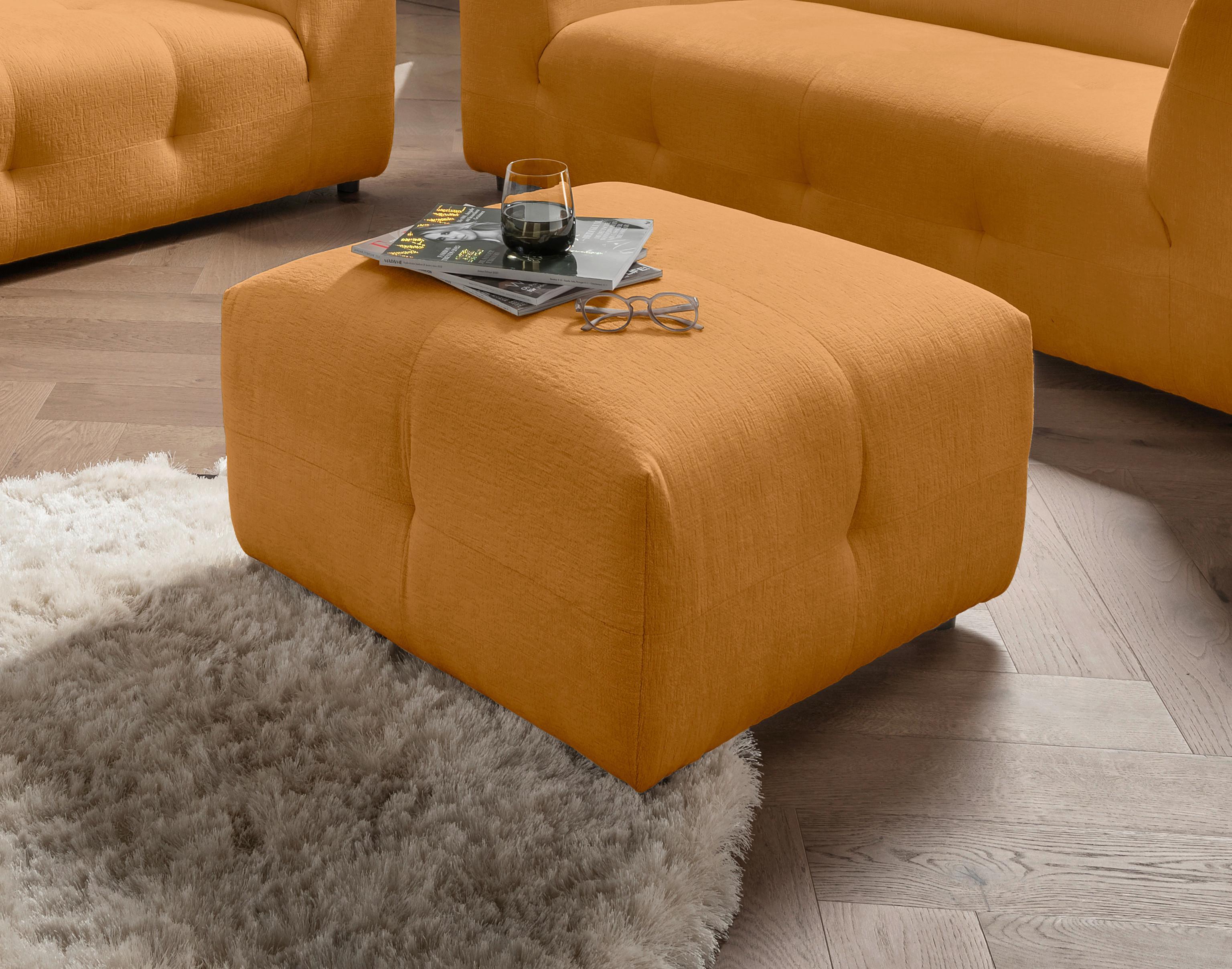 Hocker Velice, Goldfarben B: 72 Cm - Goldfarben/Schwarz, Design, Textil (72/44/72cm) - Livetastic