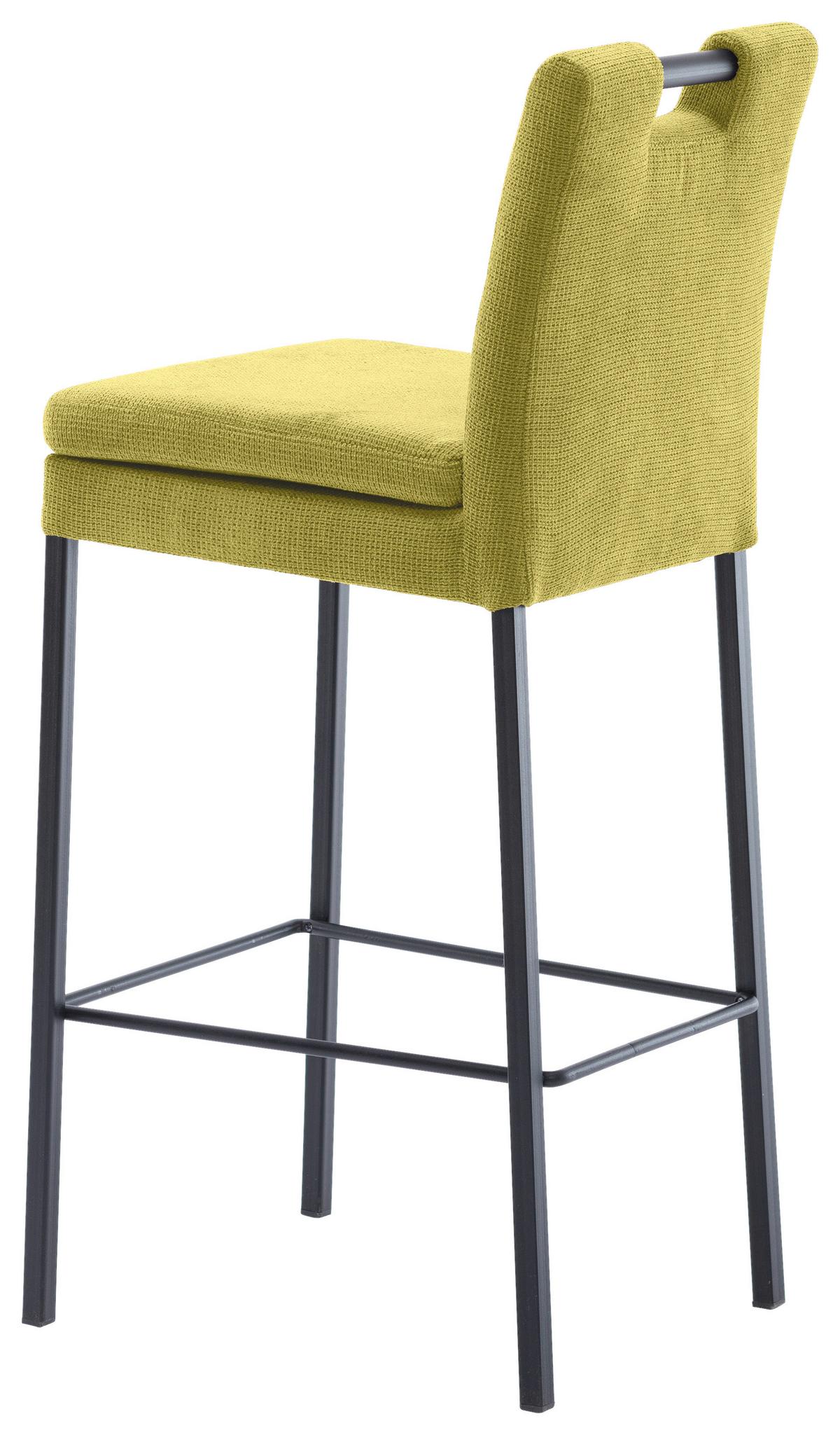 Barhocker Madrid Olivgrün/schwarz B: 42 Cm - Schwarz/Olivgrün, Design, Textil/Metall (42/102/52cm) - Cantus