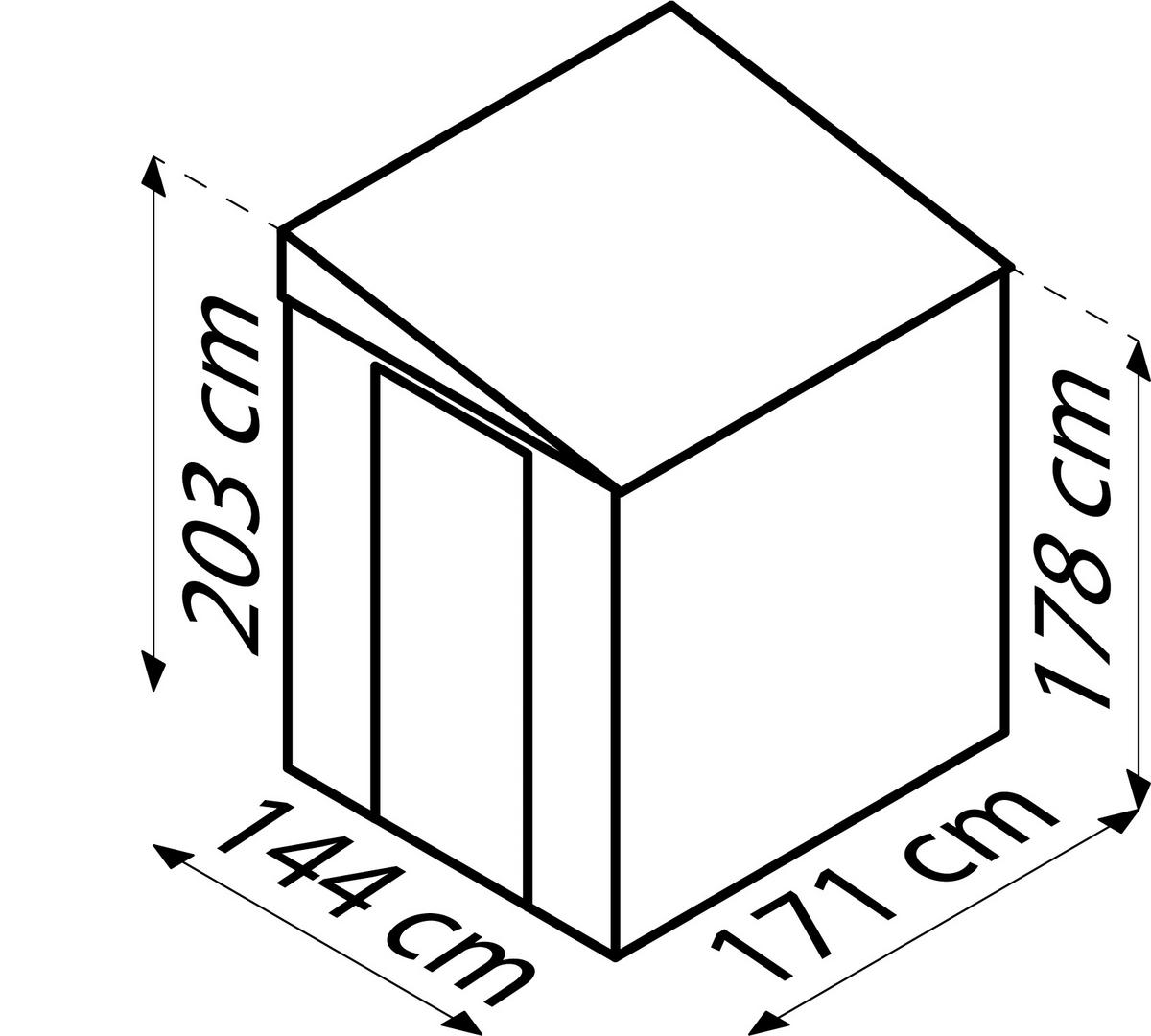 Gerätehaus Ohne Boden 155x203x180 Cm - Silberfarben, Basics, Metall (155/203/180cm)