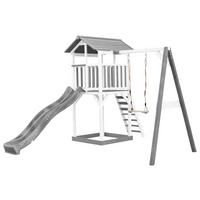Spielturm A025.121.82 - Weiß/Grau, KONVENTIONELL, Holz/Kunststoff (283,6/241,9/349cm) - Ambia Garden