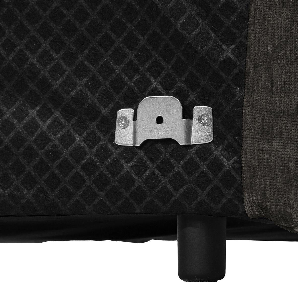 Bigsofa Fluffy, Anthrazit B: 285 Cm - Anthrazit/Schwarz, MODERN, Textil (285/87/184cm) - Trendmanufaktur