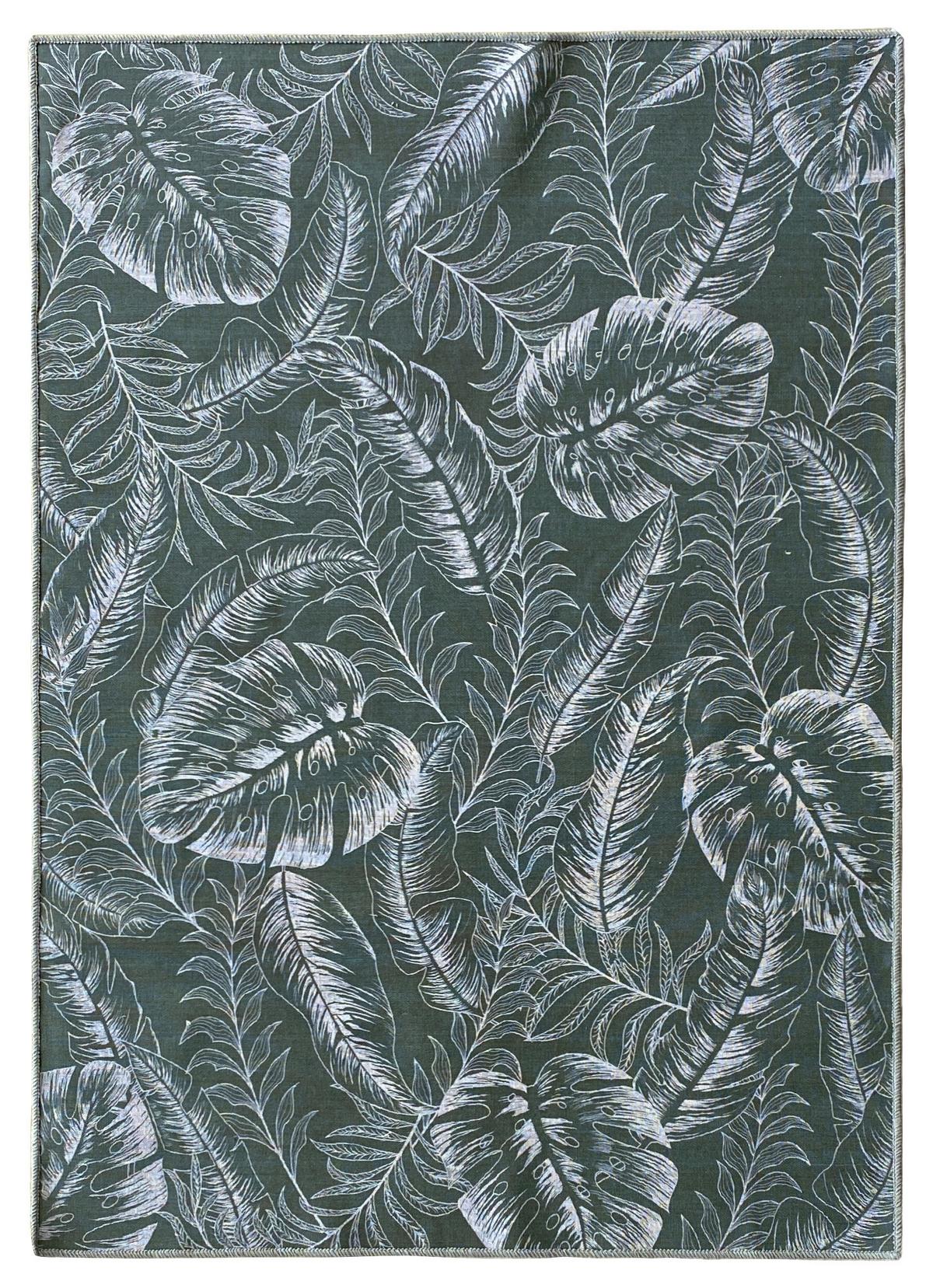Szőnyeg Paula Kb. 120/170cm - sötétzöld/fehér, Romantik / Landhaus, textil (120/170cm) - James Wood