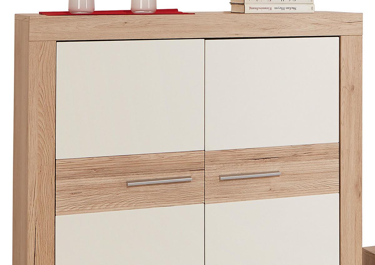 Odporúčaná kombinácia MALTA - SAN REMO 6 - biela/farba duba, Modern, kompozitné drevo/plast (320/197/42cm)