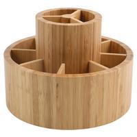 Kosmetik-organizer Isalys - Hellbraun, KONVENTIONELL, Holz (20/20/15.3cm) - Spirella