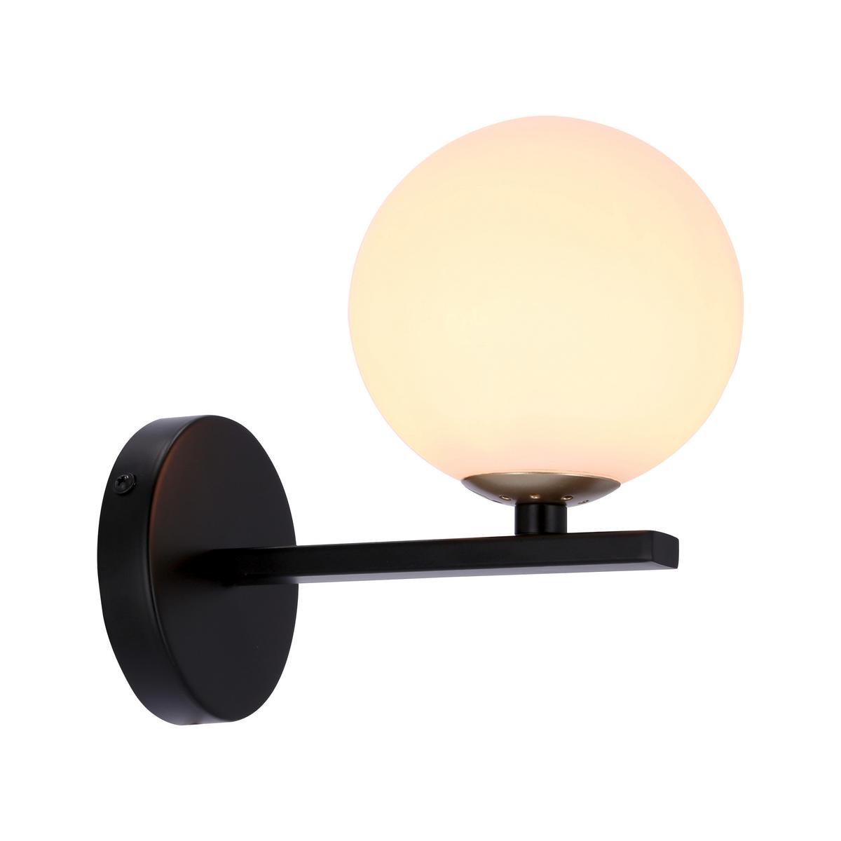 Wandleuchte 21-01221 Kama - Goldfarben/Schwarz, KONVENTIONELL, Metall (20/12/19cm)