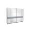 Schwebetürenschrank mit Spiegel 270cm Bristol, Weiß/Hellgrau - Hellgrau/Weiß, Design, Glas/Holzwerkstoff (270/210/61cm) - Livetastic Schwebetürenschrank mit Spiegel 270cm Bristol, Weiß/Hellgrau - Hellgrau/Weiß, Design, Glas/Holzwerkstoff (270/210/61cm) - Livetastic