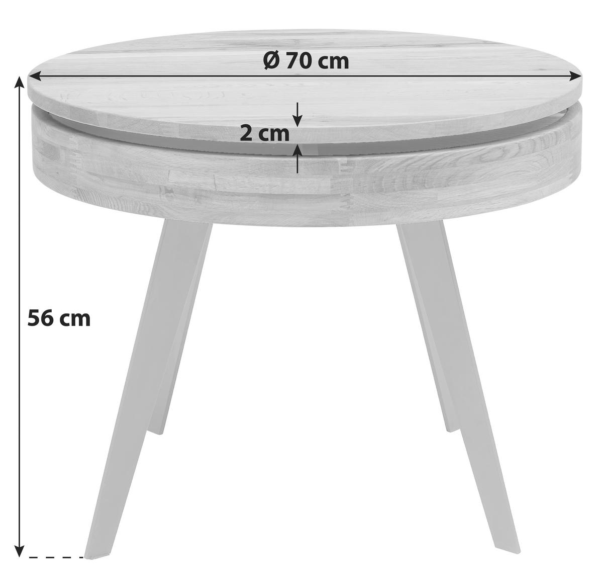 KONFERENČNÍ STOLEK DALLAS - černá/přírodní barvy, Moderní, kov/dřevo (70/56cm)