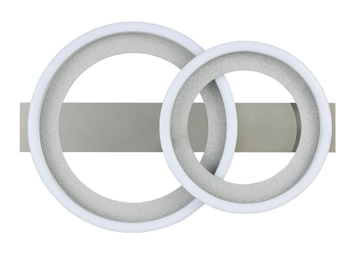 LED-DECKENLEUCHTE CALOGERO - Chromfarben/Silberfarben, Basics, Kunststoff/Metall (46/30,4/8cm) - Luca Bessoni
