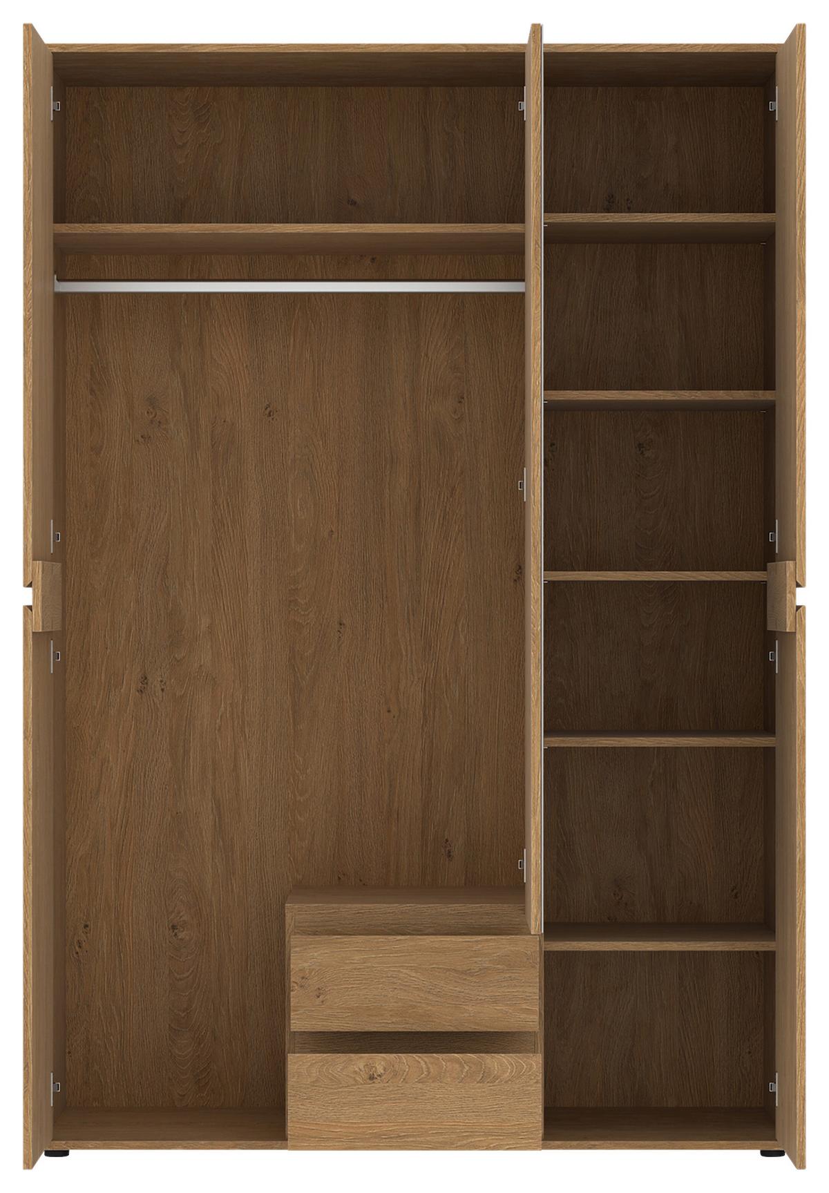 Kleiderschrank Calzado Steineiche B: 137cm - MODERN, Holzwerkstoff (137/199,9/55cm)