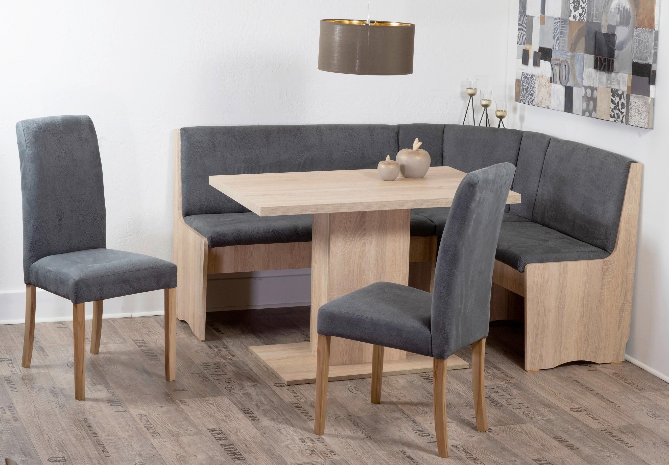 Eckbankgruppe Duisburg Olduso Titanic Grau/Eiche D. 165 cm - Grau/Sonoma Eiche, KONVENTIONELL, Holz/Holzwerkstoff (165/89/125cm) - MID.YOU