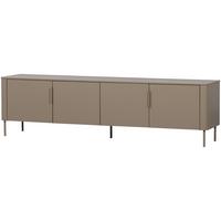 LOWBOARD Gunnar Schlammfarben B: 200cm - Schlammfarben/Schwarz, Design, Holz (200/56/44cm) - Livetastic