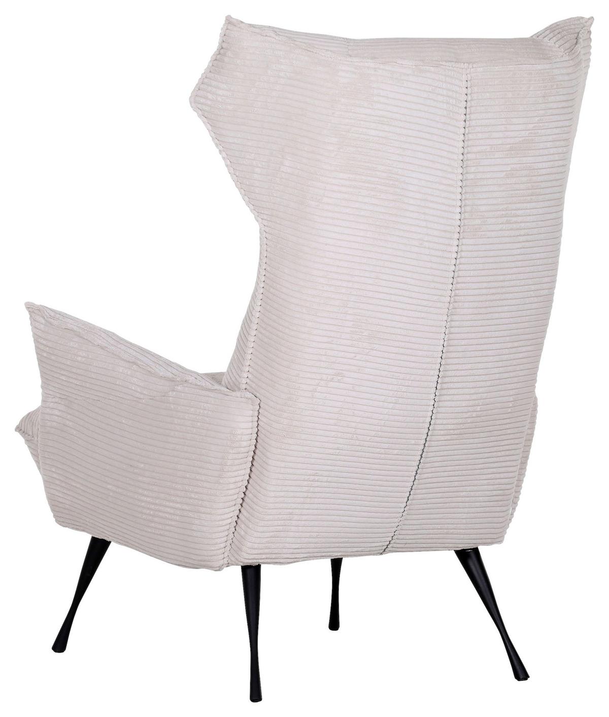 Ohrensessel Lorris - Beige/Schwarz, KONVENTIONELL, Textil (83/110/92cm) - MID.YOU