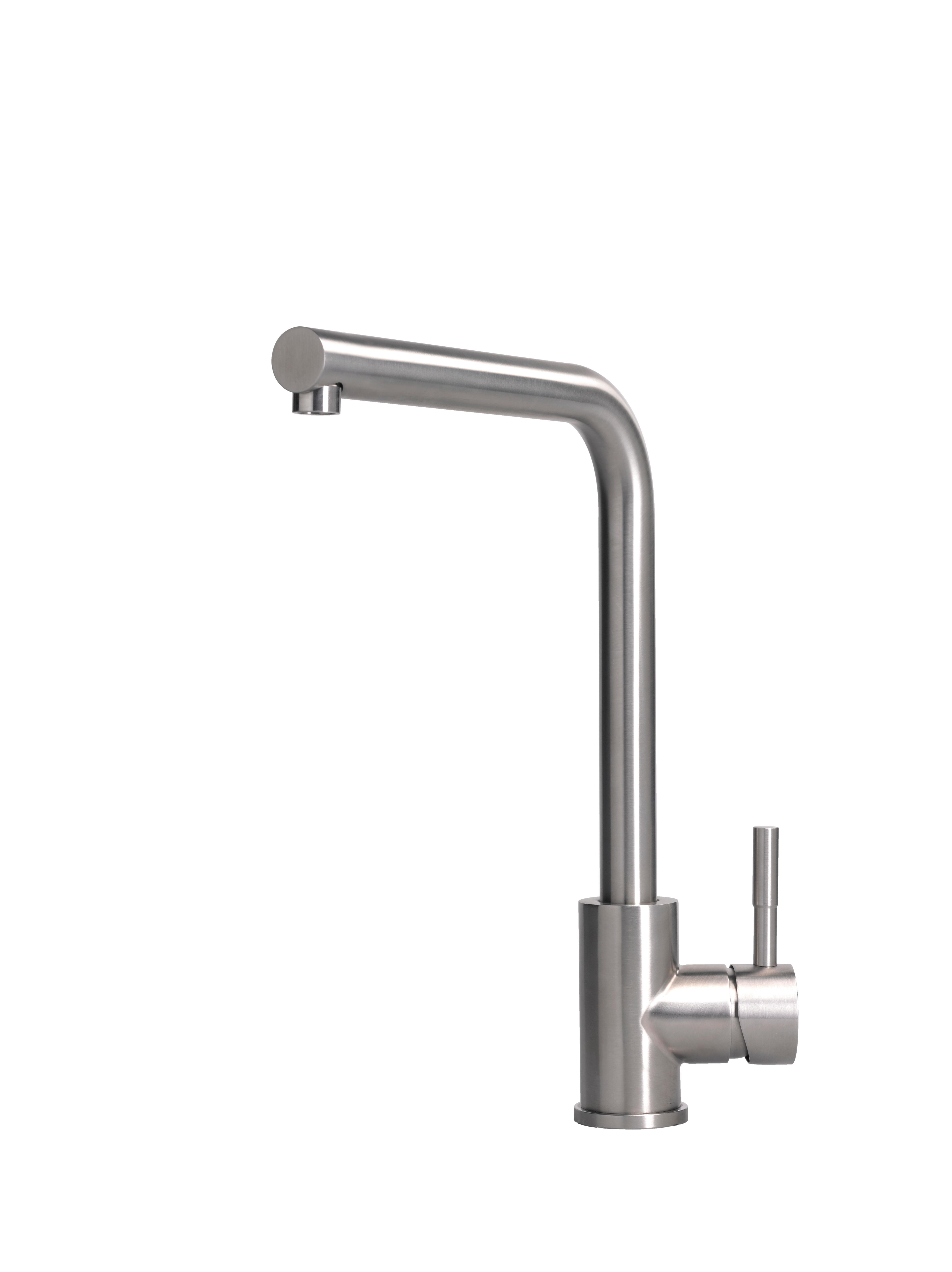 Küchenarmatur Caro L-Hd - Edelstahlfarben, Basics, Metall (31,6cm)